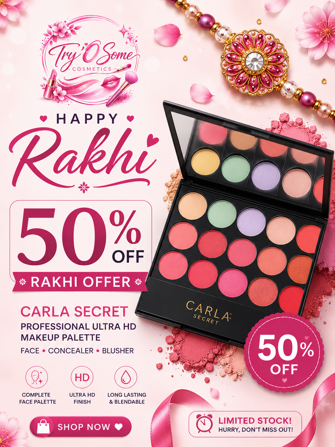 CARLA SECRET CREAM BLUSH PALETTE (MULTICOLOR)